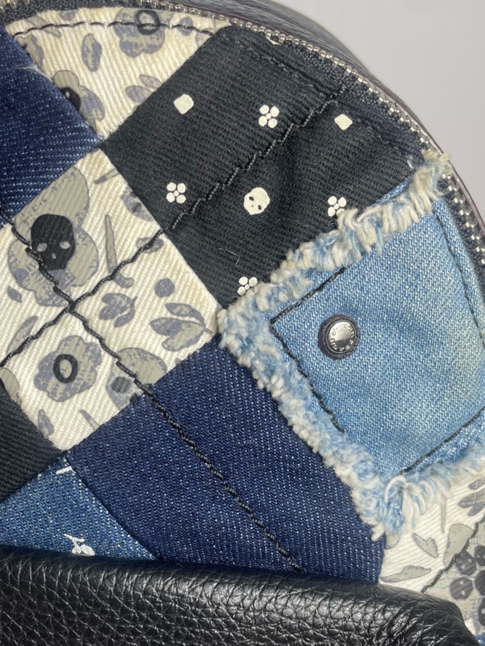 Rare Coach Charlie Mini Americana Denim Patchwork Backpack-COA - Picture 5 of 16